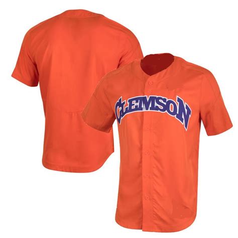 Clemson Tigers Customizable College Style Baseball Jersey – Best Sports ...