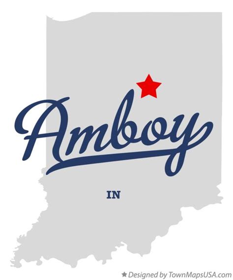 Map of Amboy, IN, Indiana