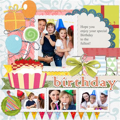 Birthday Scrapbook Templates |Birthday Scrapbook Samples | Birthday Scrapbook Ideas