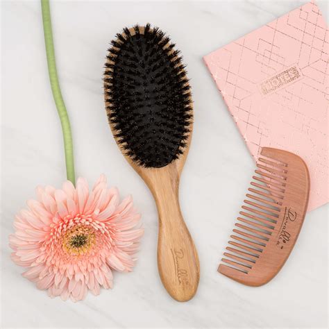 Boar Bristle Hair Brush Set for Women and Men - Designed for Thin and ...