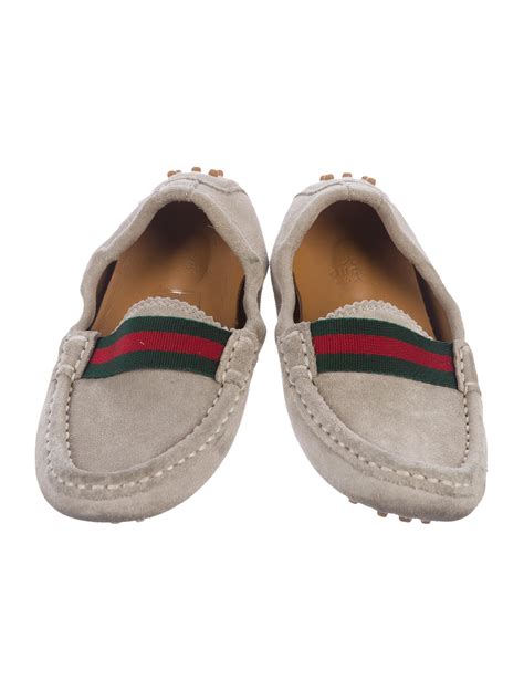 Gucci Boys' Suede Web-Accented Loafers - Boys - GUC163305 | The RealReal