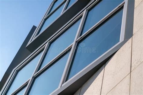 Window and Mullion on a Contemporary Modern Building. Detail Design and Architecture. Stock ...