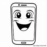 Coloring Pages Of A Phone Fun And Educational Activity sketch template