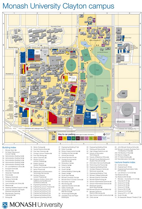 Monash Uni Clayton Campus Map - Island Maps