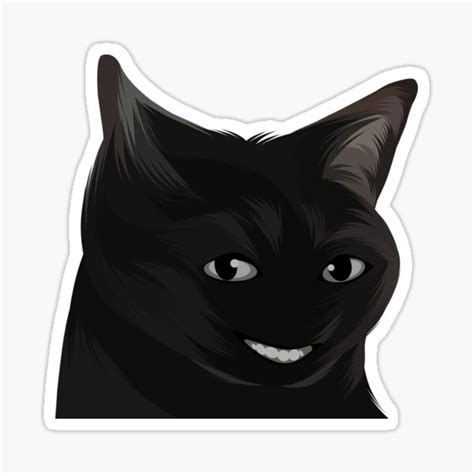 "Funny Smirking Cat Meme Sticker" Sticker for Sale by SolusMind | Redbubble