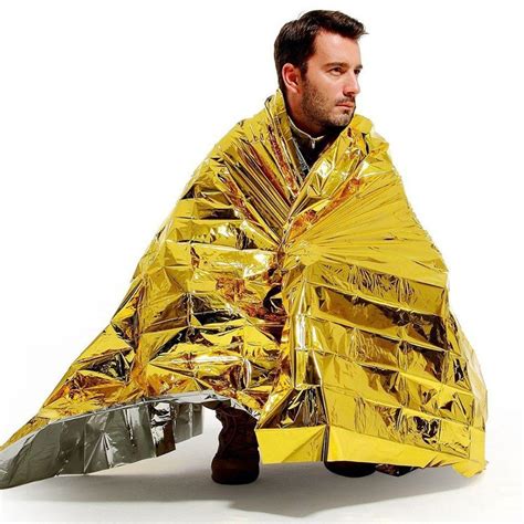 Outdoor Survival Rescue Emergency Silver and Gold Blanket