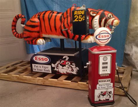 Esso Tiger Coin Op Kiddie Ride | Kiddie rides, Vintage toys, Old toys