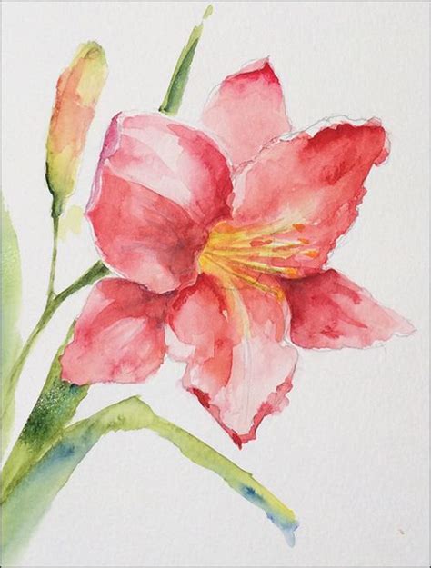 How to Paint Loose, Expressive Lilies in Watercolor - EmptyEasel.com | Watercolor flowers ...