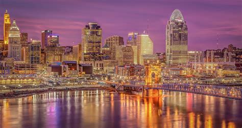 This Cincinnati skyline wallpaper was posted in /r/wallpapers. Who Dey ...