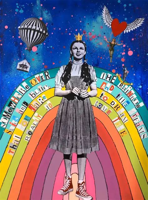 Somewhere over the Rainbow - Erika C Brothers - Acrylic, Collage on ...