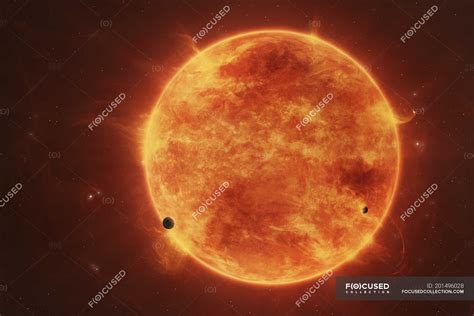 Massive red dwarf in outer space — bright, Astronomical - Stock Photo ...