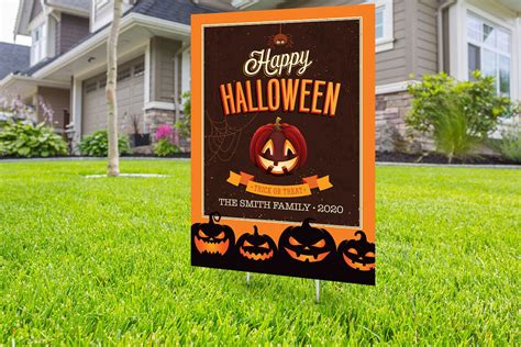 Halloween Yard Sign Design Digital File Only Happy Halloween - Etsy