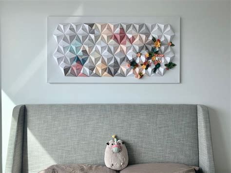 Serenity: An origami wall sculpture connected with Google Home