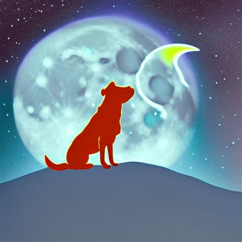 Moon Dog Graphic · Creative Fabrica