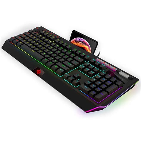 Ajazz AK525 Mechanical Keyboard RGB USB Wired Gaming Backlit Keyboard with Phone Holder 114 Keys ...