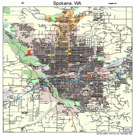 Spokane Washington Street Map 5367000