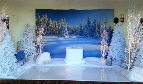 Winter themed and frozen theme decorations and production services for a frozen theme event ...