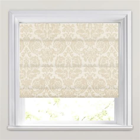 Traditional Woven Cream & Beige Damask Patterned Roman Blinds