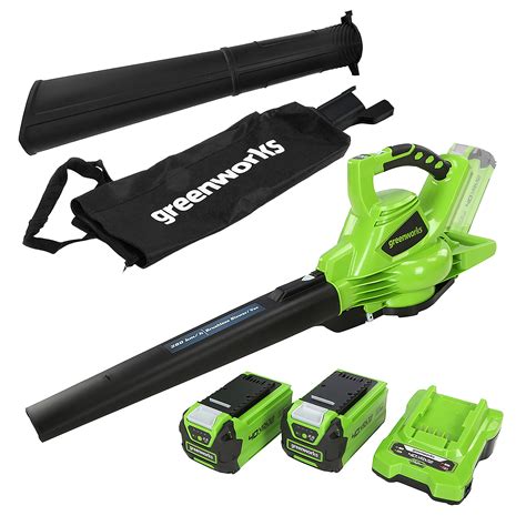 Buy Greenworks Cordless Leaf Blower and Vacuum 2-in-1 GD40BVK2X (Li-Ion 40 V 280 km/h Air Speed ...