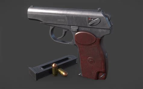 Makarov pistol - DownloadFree3D.com