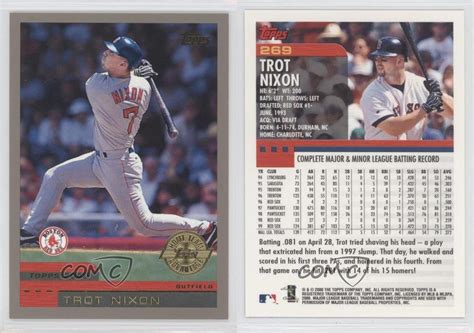 2000 Topps Home Team Advantage #269 Trot Nixon Boston Red Sox Baseball ...