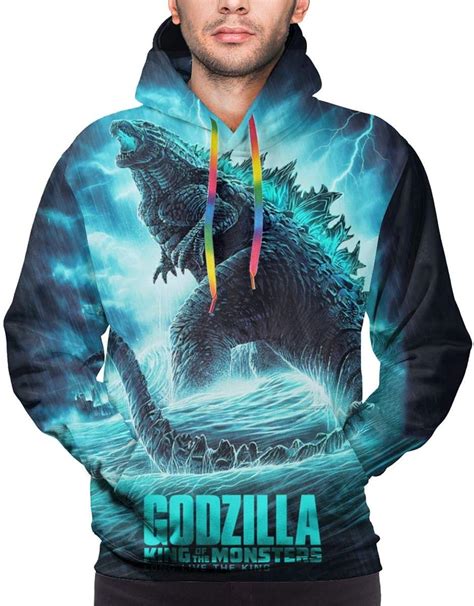 Amazon.com: Mens Godzilla 2 King of The Monsters 3D Print Pullover Hoodies Hooded Seatshirts ...