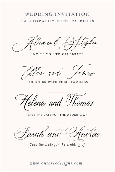 Calligraphy Wedding Fonts in 2023 | Wedding invitation fonts, Wedding fonts calligraphy ...