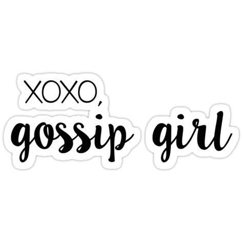 "xoxo, Gossip Girl" Stickers by Emilyn Frohn | Redbubble