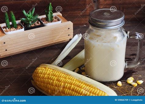 Corn juice stock image. Image of organic, wood, vitamins - 59866709