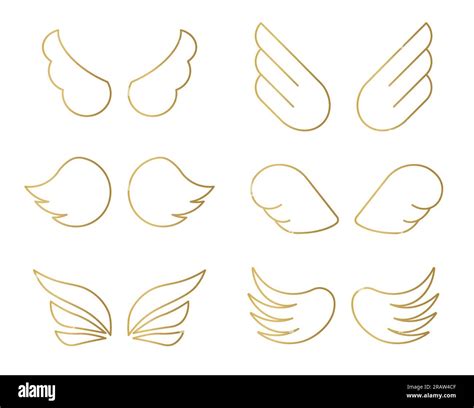 set of golden wings icon- vector illustration Stock Vector Image & Art ...