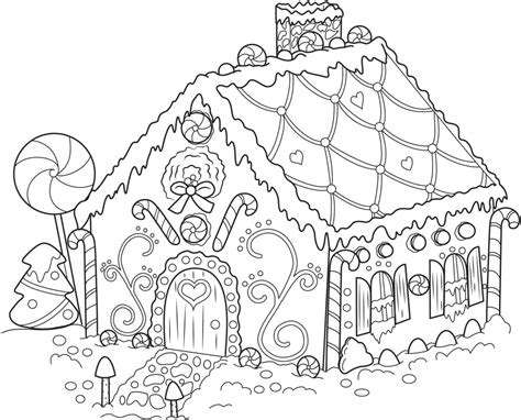 Gingerbread House Coloring Pages To Print