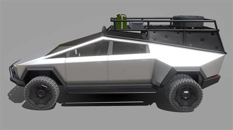 Full Length Roof-Bed Cargo Rack Concept | Tesla Cybertruck Forum ...