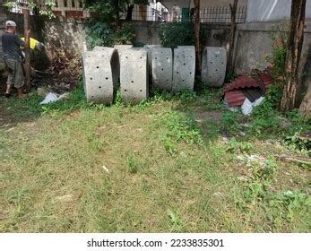 Concrete Buis Infiltration Wells On Lawns Stock Photo 2233835301 ...