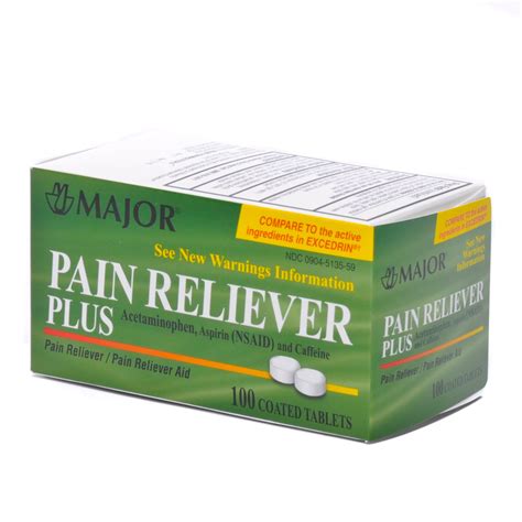 Pain Reliever Plus Excedrin Generic 100/bottle | MFASCO Health & Safety