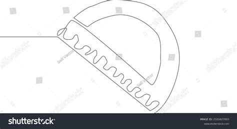 Single Continuous Line Drawing Ruler Tools Stock Vector (Royalty Free ...