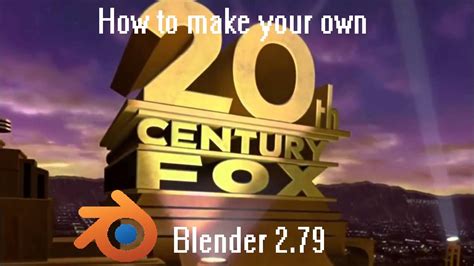 How To Make Your Custom 20th Century Fox 1994 logo in Blender 2.79 ...