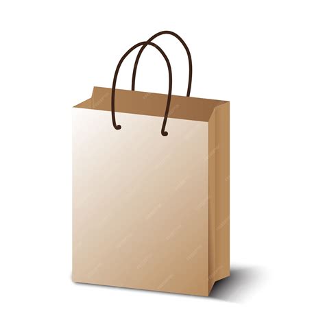 Premium Vector | Brown shopping bag