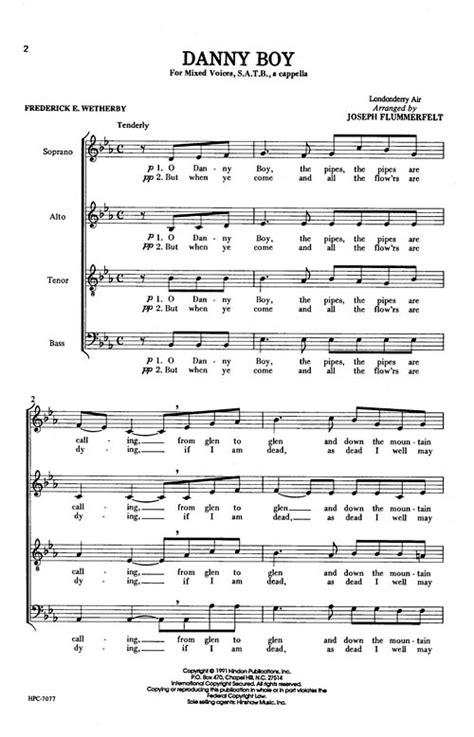 Danny Boy Sheet Music by Joseph Flummerfelt (SKU: 08765720) - Stanton's Sheet Music