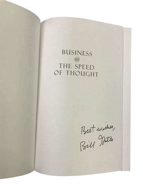 Signed Bill Gates: "Business at the Speed of Thought" – Billionaire ...