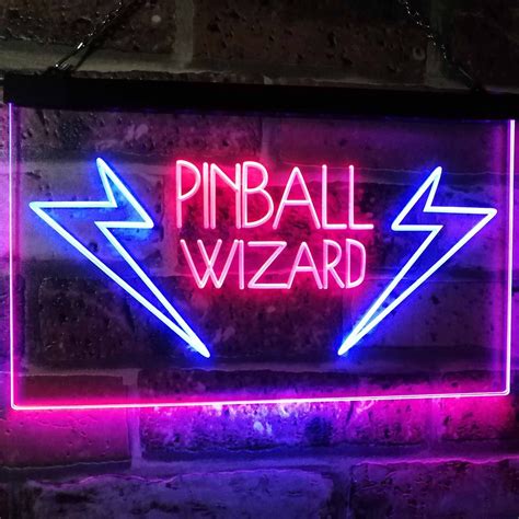 Pinball Wizard Game Room Dual Color Led Neon Sign | Neon light signs, Led neon lighting, Arcade ...