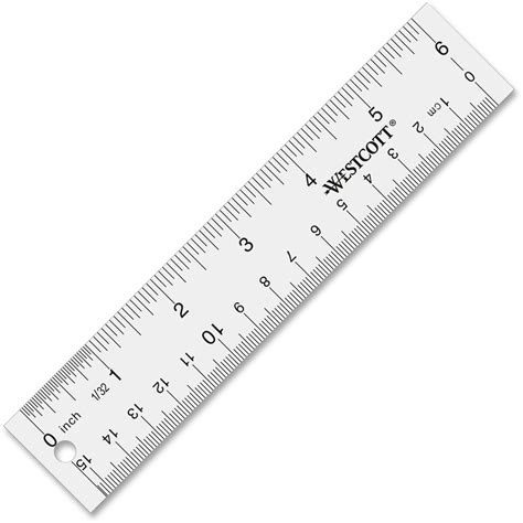 Plastic Ruler 15cm Inches Yellow Measuring Tool For Office 157 X 31mm ...