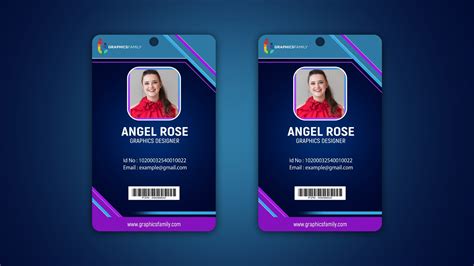 ID Card Format 013 student id card design template psd free download ...