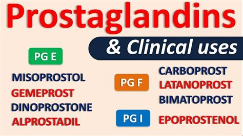 Prostaglandins and their clinical uses - YouTube