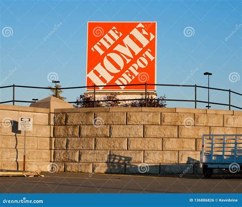 The Home Depot Sign editorial photo. Image of professional - 136886826