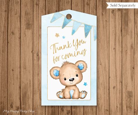 Bear Water Bottle Labels PRINTABLE Teddy Bear Baby Shower - Etsy