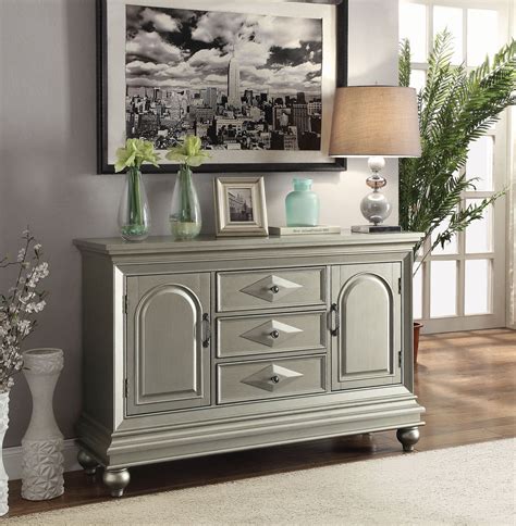 Glamorous Metallic 3 Drawer Accent Cabinet from Coaster | Coleman Furniture