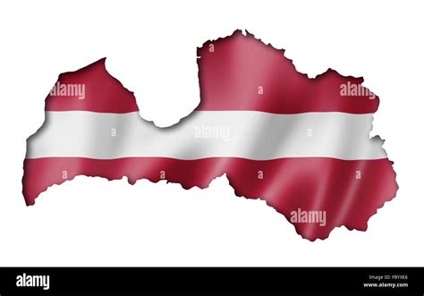 Latvian flag map Stock Photo - Alamy