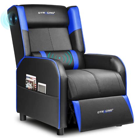 Buy GTRACING Gaming Recliner Chair with Bluetooth Speakers Racing Style ...