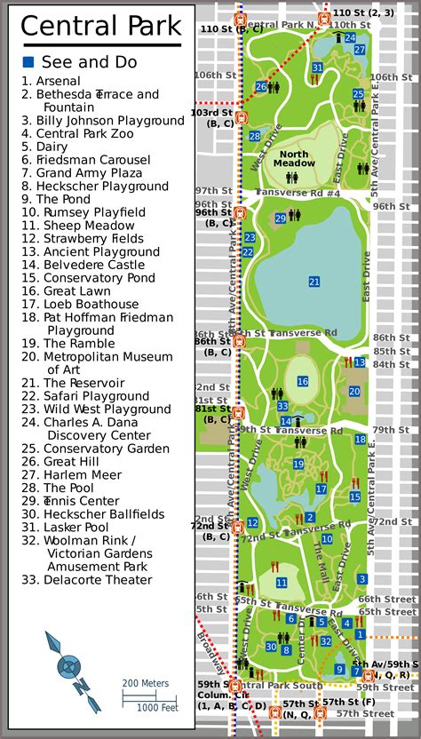 Central Park Map Printable