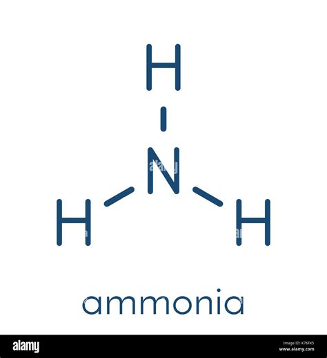 Ammonia (NH3) molecule. Skeletal formula Stock Vector Image & Art - Alamy